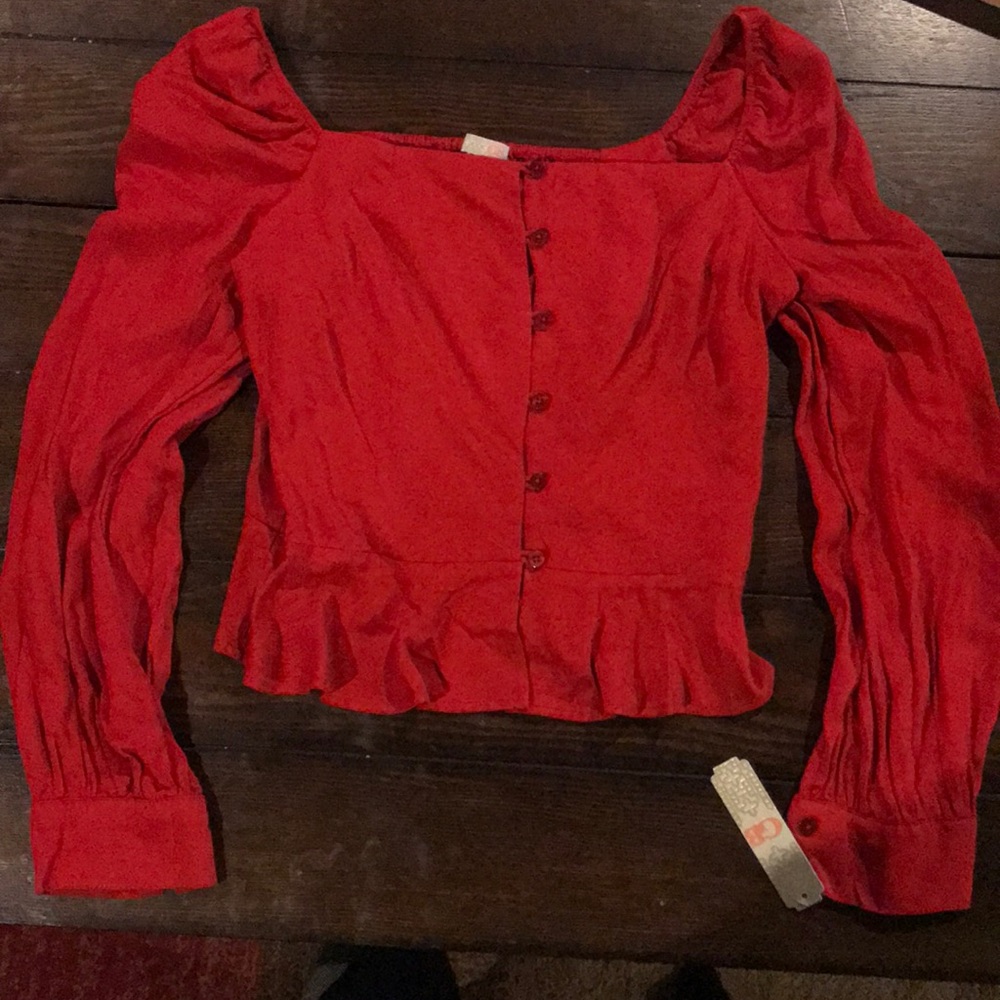 Gianni Bini red blouse
